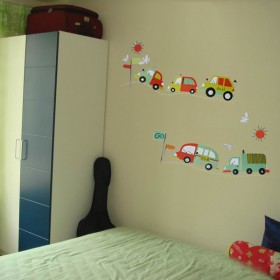 Colorful Cars Wall Sticker